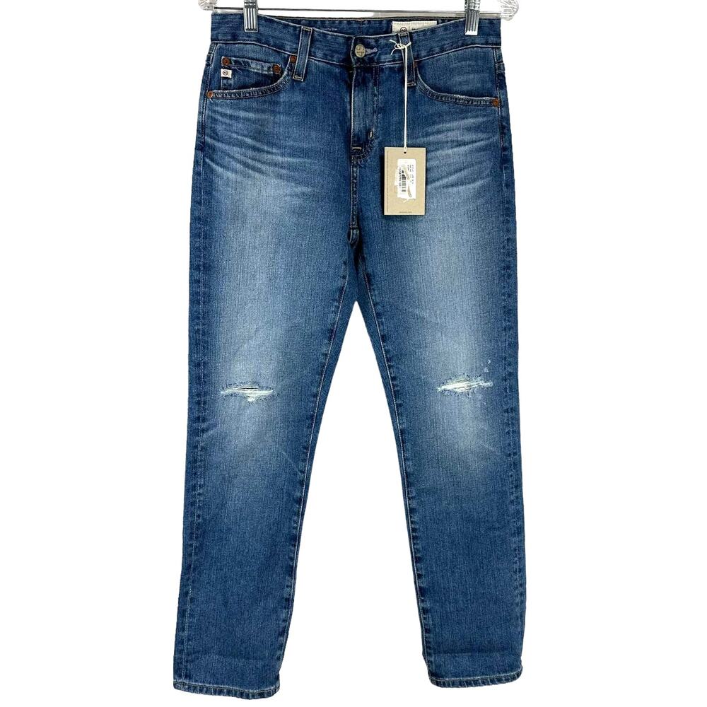 AG Adriano Goldschmied NWT Ex-Boyfriend Slouchy Slim Jeans Size 25 Distressed